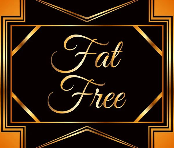 Fat free — Stock Vector