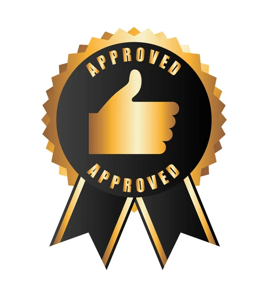 Gold Seal of Approval and emblem — Stock Vector © scusi0-9 #20257267