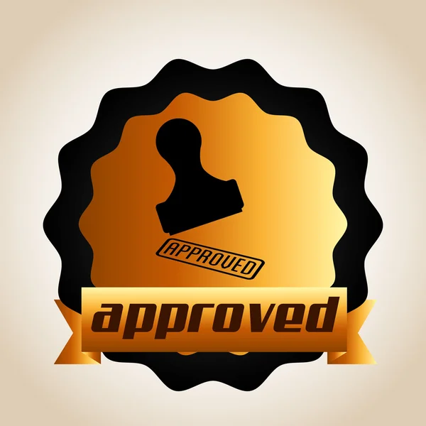 Approved seal icon — Stock Vector