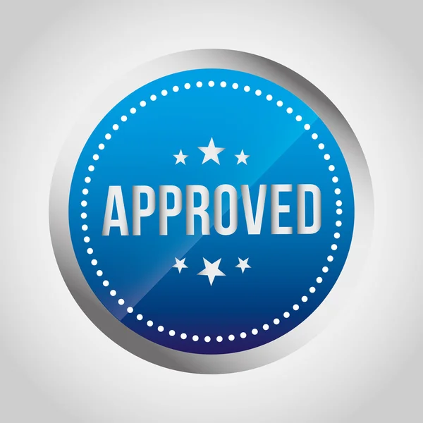 Approved seal icon — Stock Vector