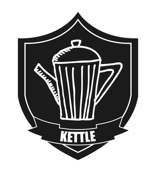 Koffie waterkoker pictogram — Stockvector