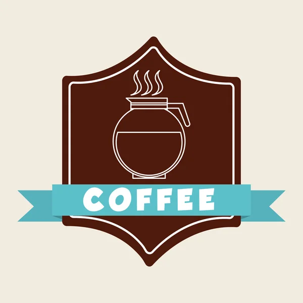 Koffie tijdpictogram — Stockvector