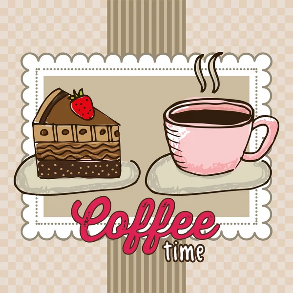 Icono hora del café — Vector de stock