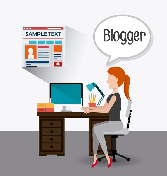 Blog design. — Stock Vector