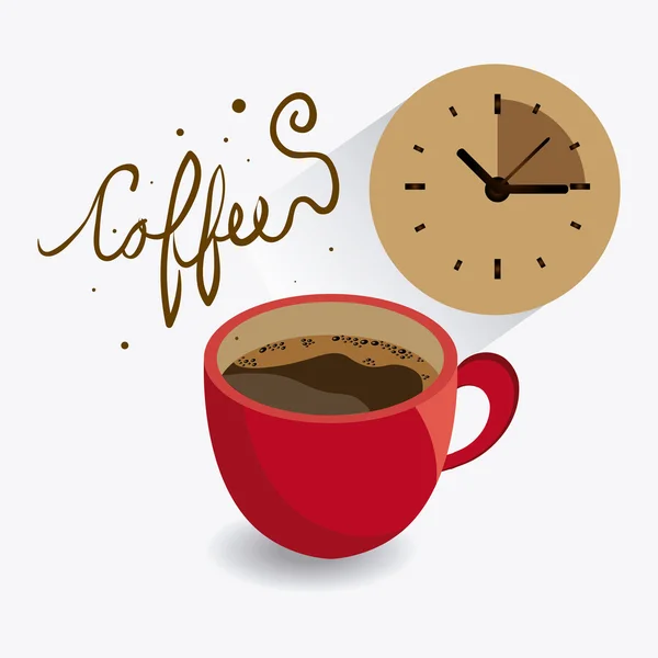 Koffietijd ontwerp. — Stockvector