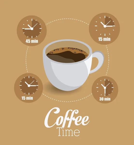 Coffee time design. — Stock Vector