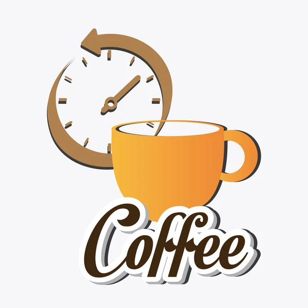 Conception du temps de café. — Image vectorielle
