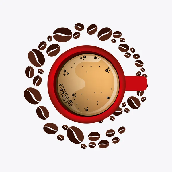 Gestaltung der Kaffeezeit. — Stockvektor