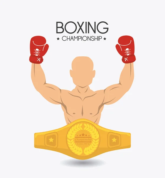 Diseño de boxeo . — Vector de stock