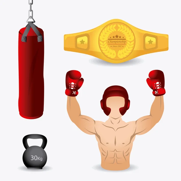 Diseño de boxeo . — Vector de stock