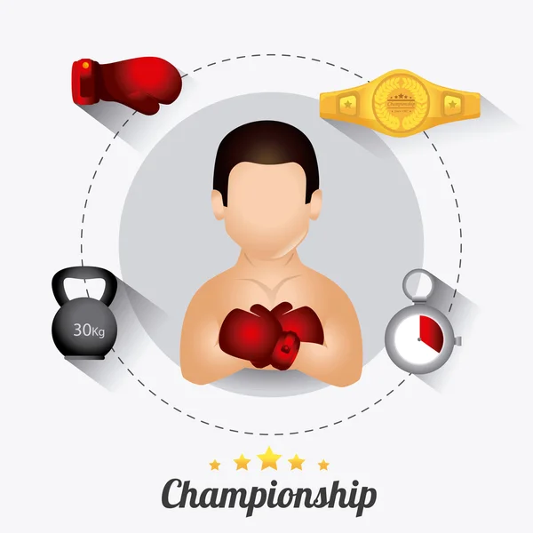 Boxing design. — Stock Vector