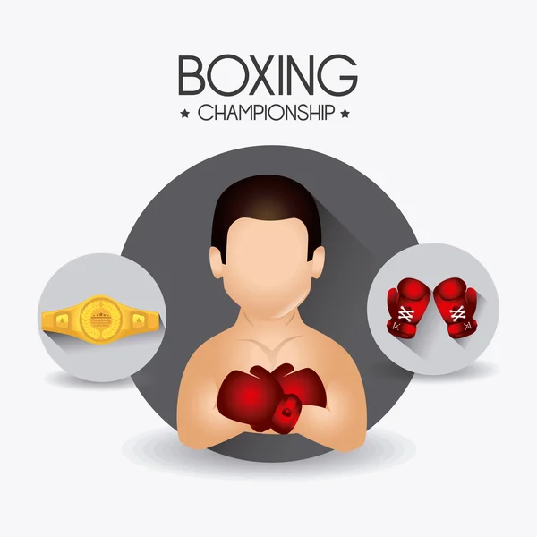 Boxning design. — Stock vektor