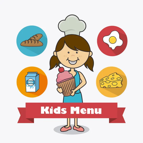 Design de comida para crianças . — Vetor de Stock