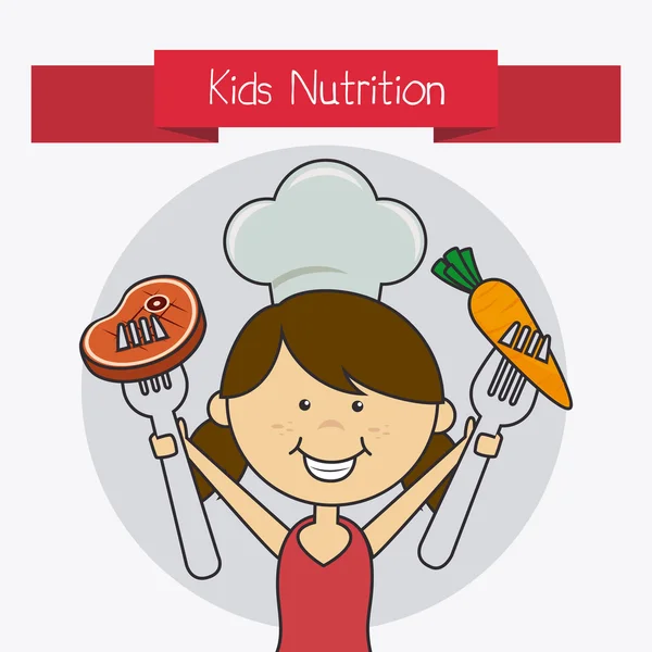 Kids food design. — Stock Vector