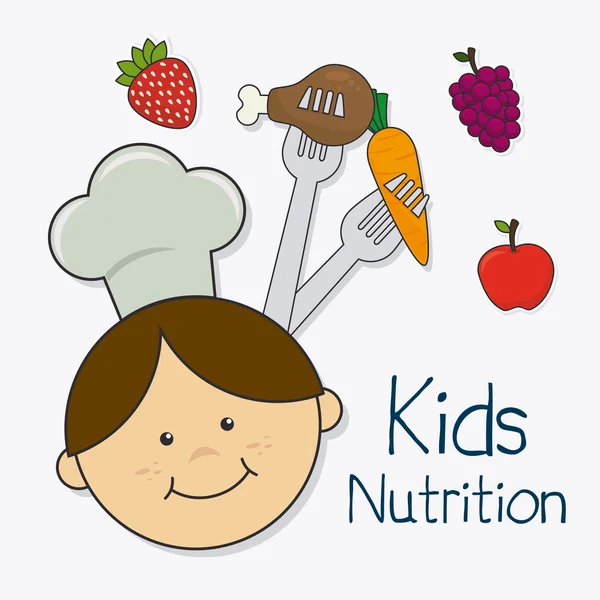 Conception alimentaire pour enfants . — Image vectorielle