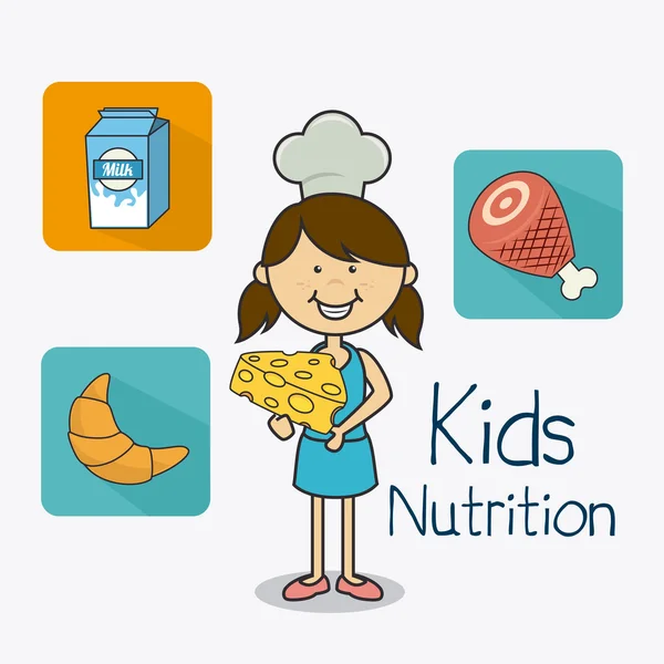 Design de comida para crianças . —  Vetores de Stock