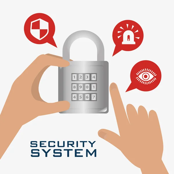 Diseño del sistema de seguridad . — Vector de stock