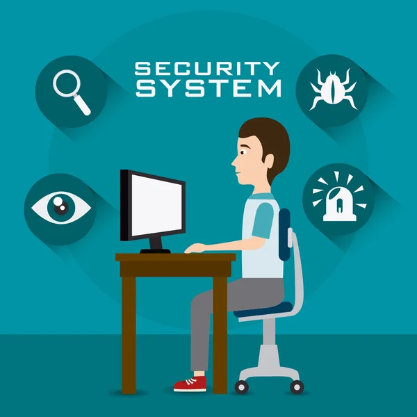 Security systeemontwerp. — Stockvector