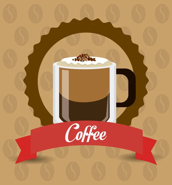 Café tiempo diseño. — Vector de stock