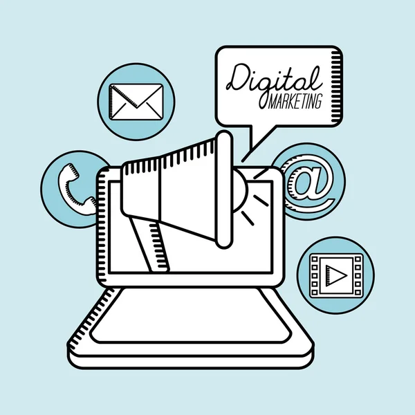 Marketing digital — Archivo Imágenes Vectoriales