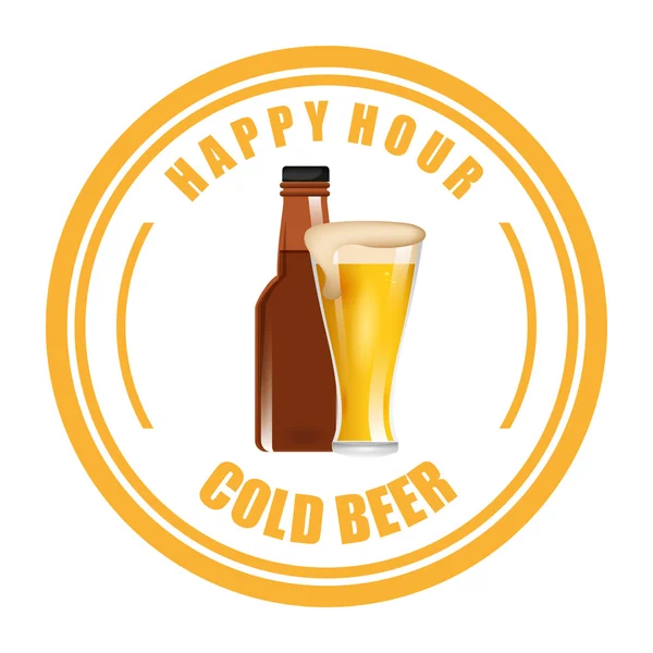 Cerveza fría — Vector de stock