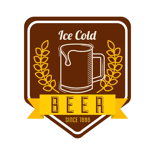 Cerveza fría — Vector de stock