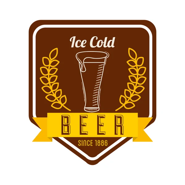 Cold beer — Stock Vector