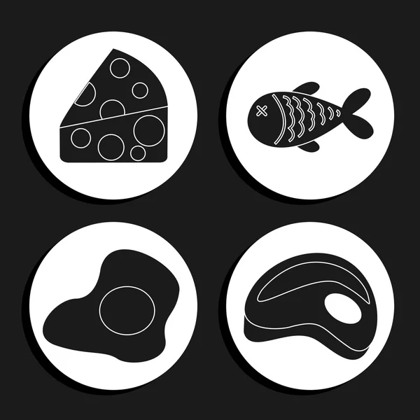 Iconos de alimentos — Vector de stock