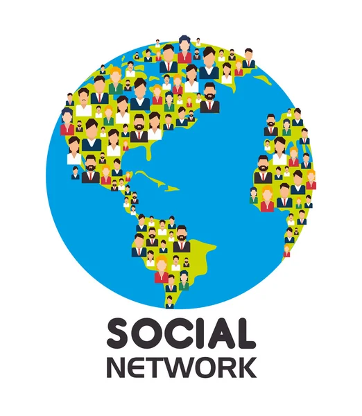 Social network design. — Stock Vector