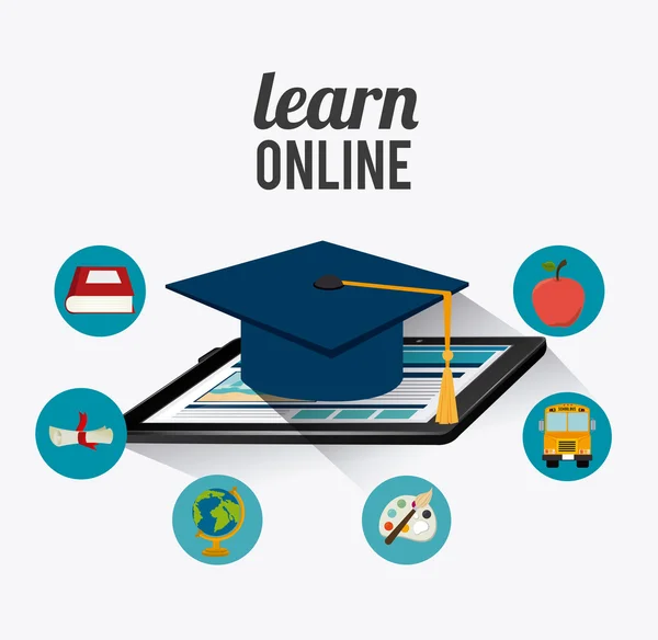 Diseño digital elearning . — Vector de stock