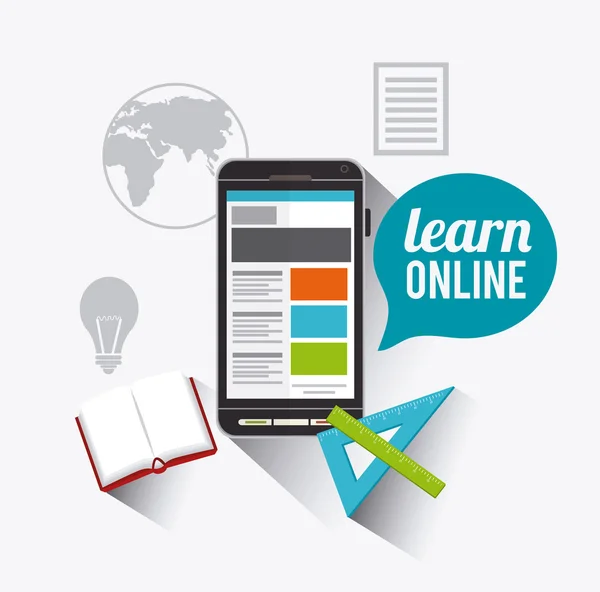 Elearning digital design. — 스톡 벡터