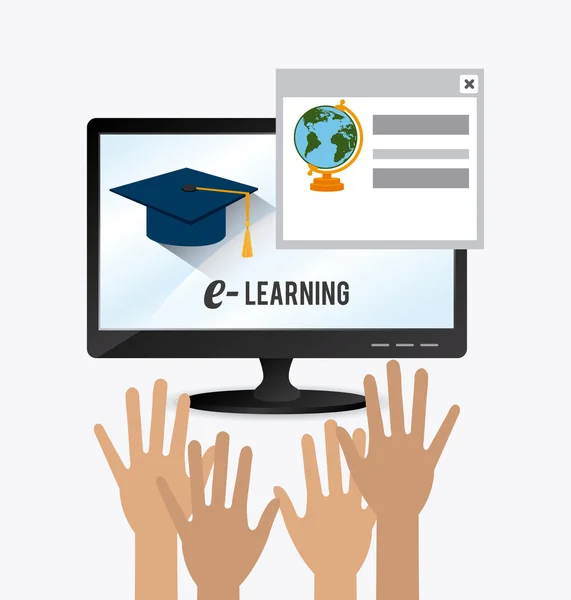 Elearning digital design. — 스톡 벡터