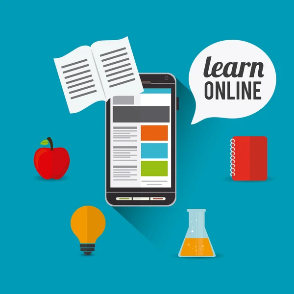 E-learning design digital . —  Vetores de Stock