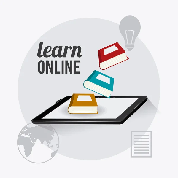 E-learning design digital . —  Vetores de Stock