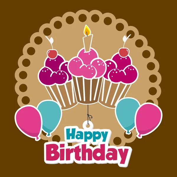 Happy birthday design. — Stock Vector