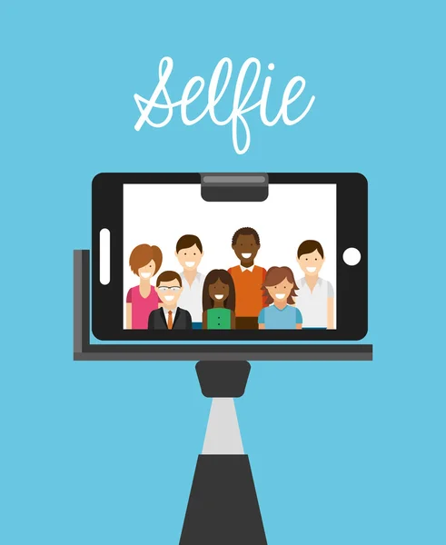 Foto de selfie — Vector de stock