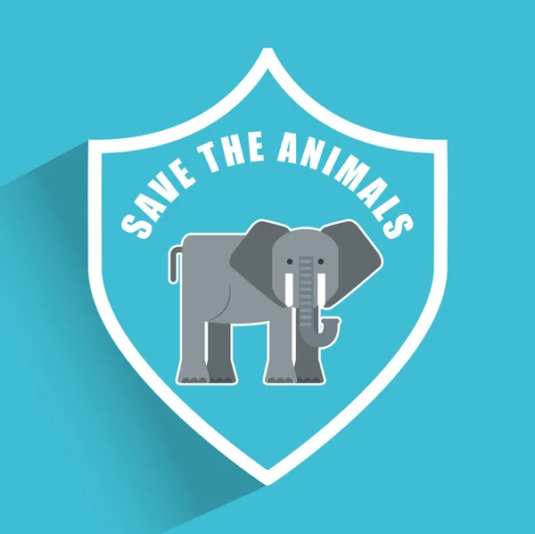 Save the animals — Stock Vector