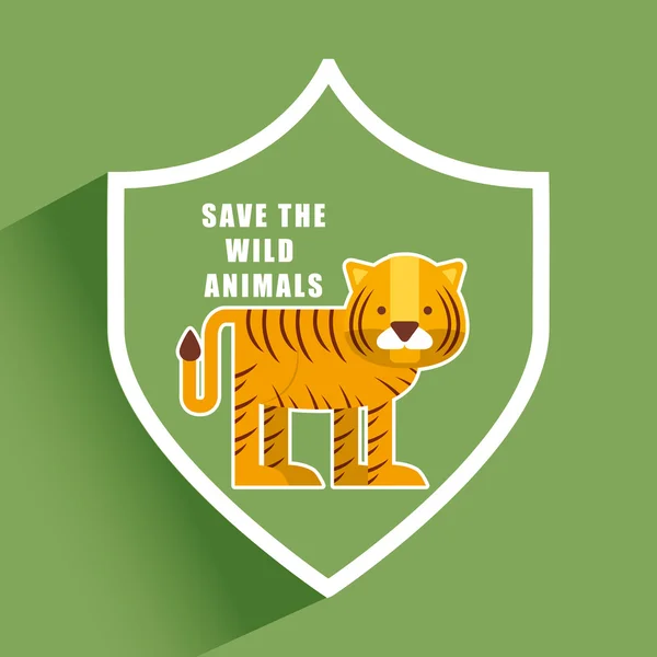 Save the animals — Stock Vector