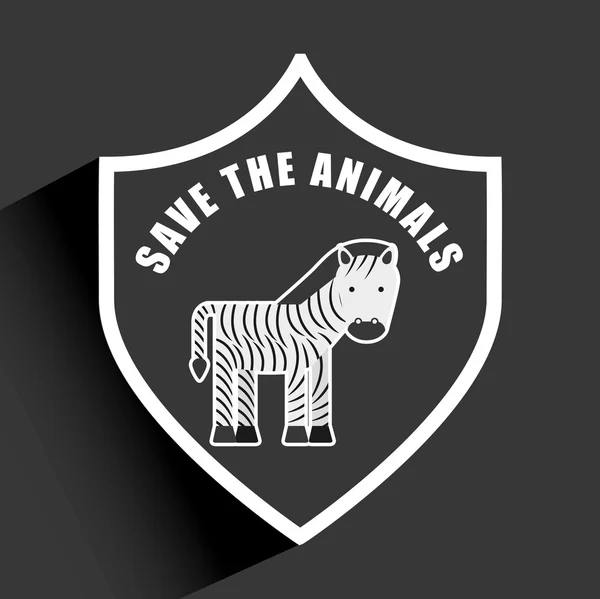 De dieren te redden — Stockvector