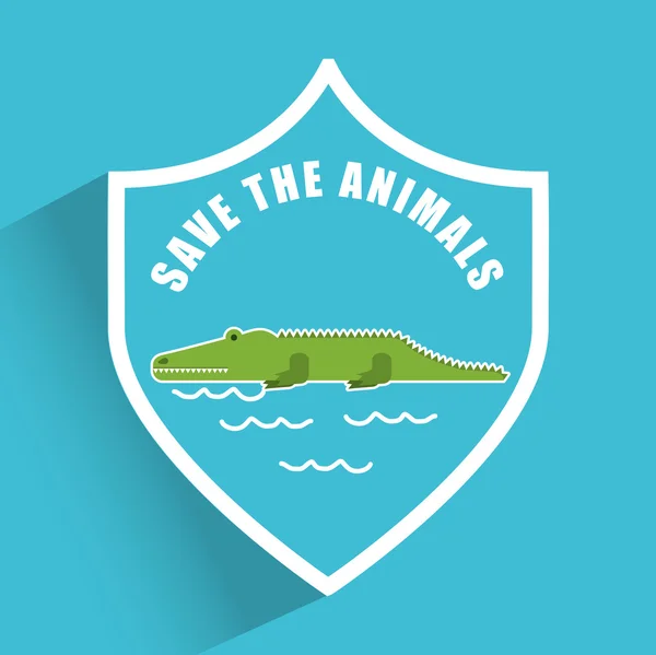 Save the animals — Stock Vector