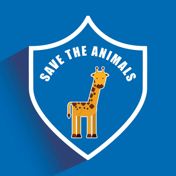 Save the animals — Stock Vector