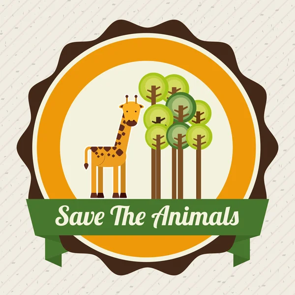 Save the animals — Stock Vector