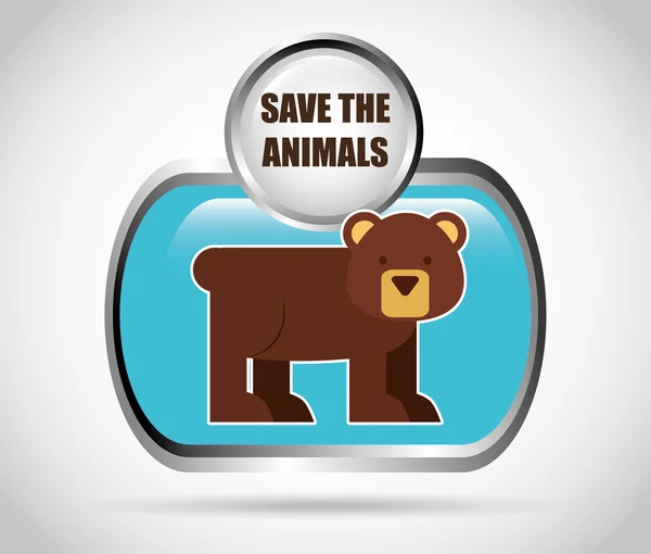 Save the animals — Stock Vector