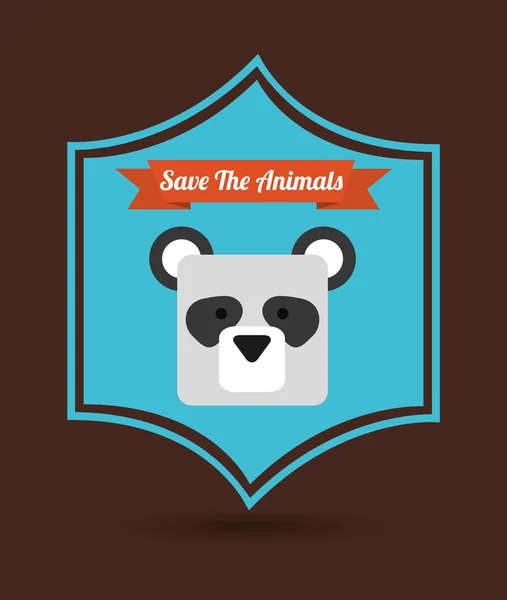 Save the animals — Stock Vector