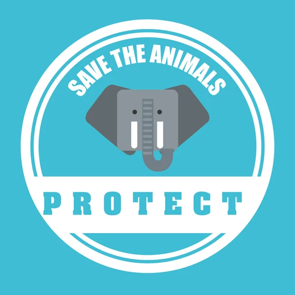 Save the animals — Stock Vector
