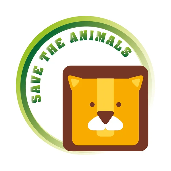 Rädda djuren — Stock vektor