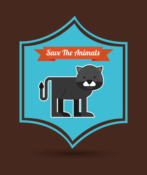 Save the animals — Stock Vector