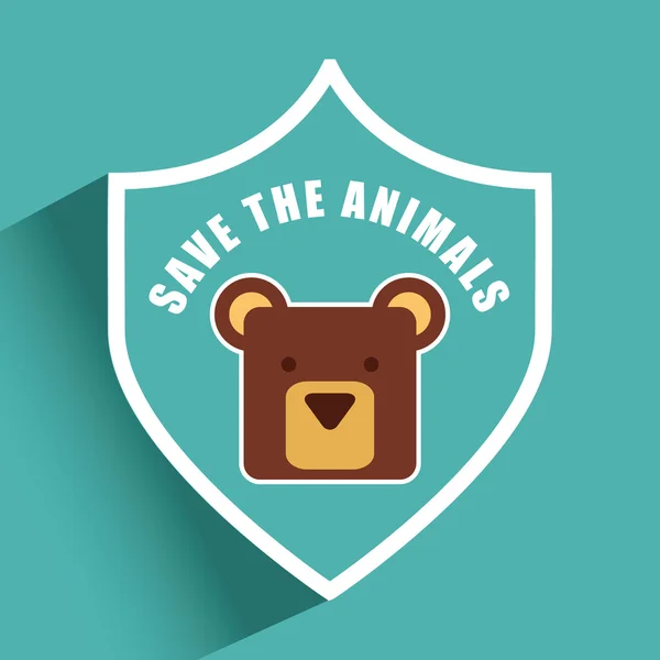 Save the animals — Stock Vector