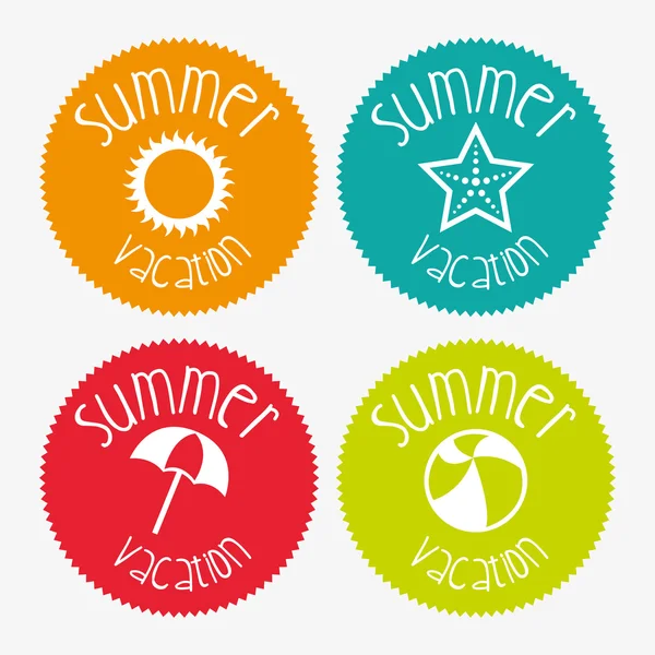 Summer icons — Stock Vector