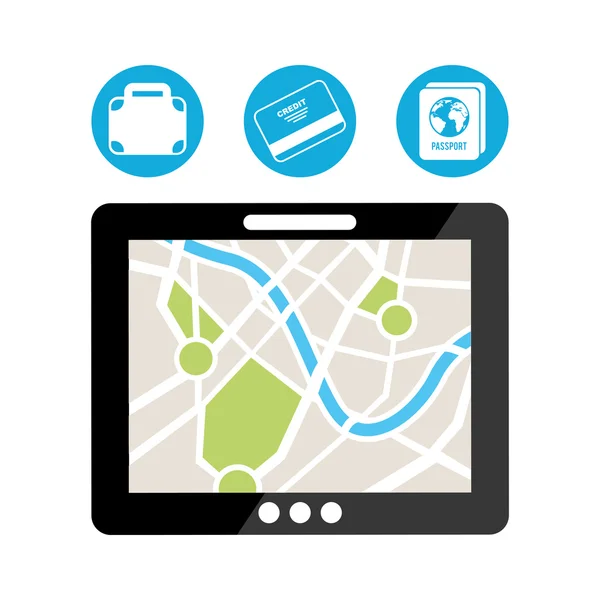 Tecnología GPS — Vector de stock